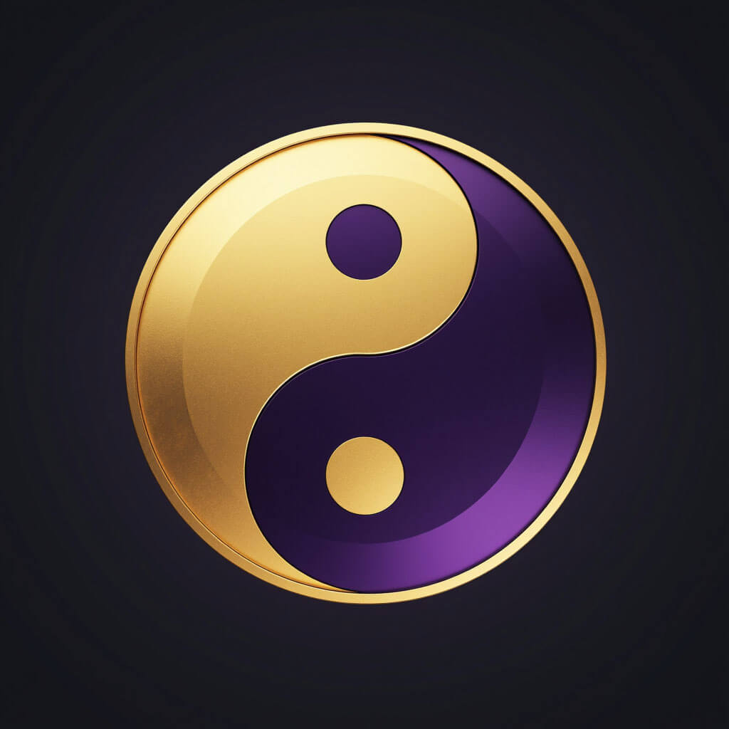 Decorative Yin-Yang symbol representing balance